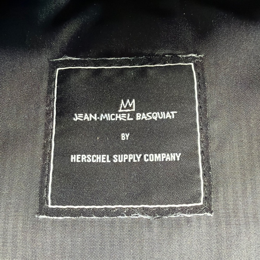 Herschel Supply Co Jean-Michel Basquiat Backpack Black White Art Print Classic - Picture 3 of 13